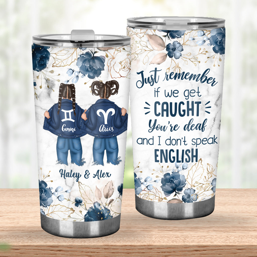 Zodiac Denim Bestie - Horoscope gift for friend - Personalized Tumbler