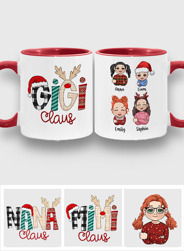 Gigi Claus - Personalized Grandma Accent Mug