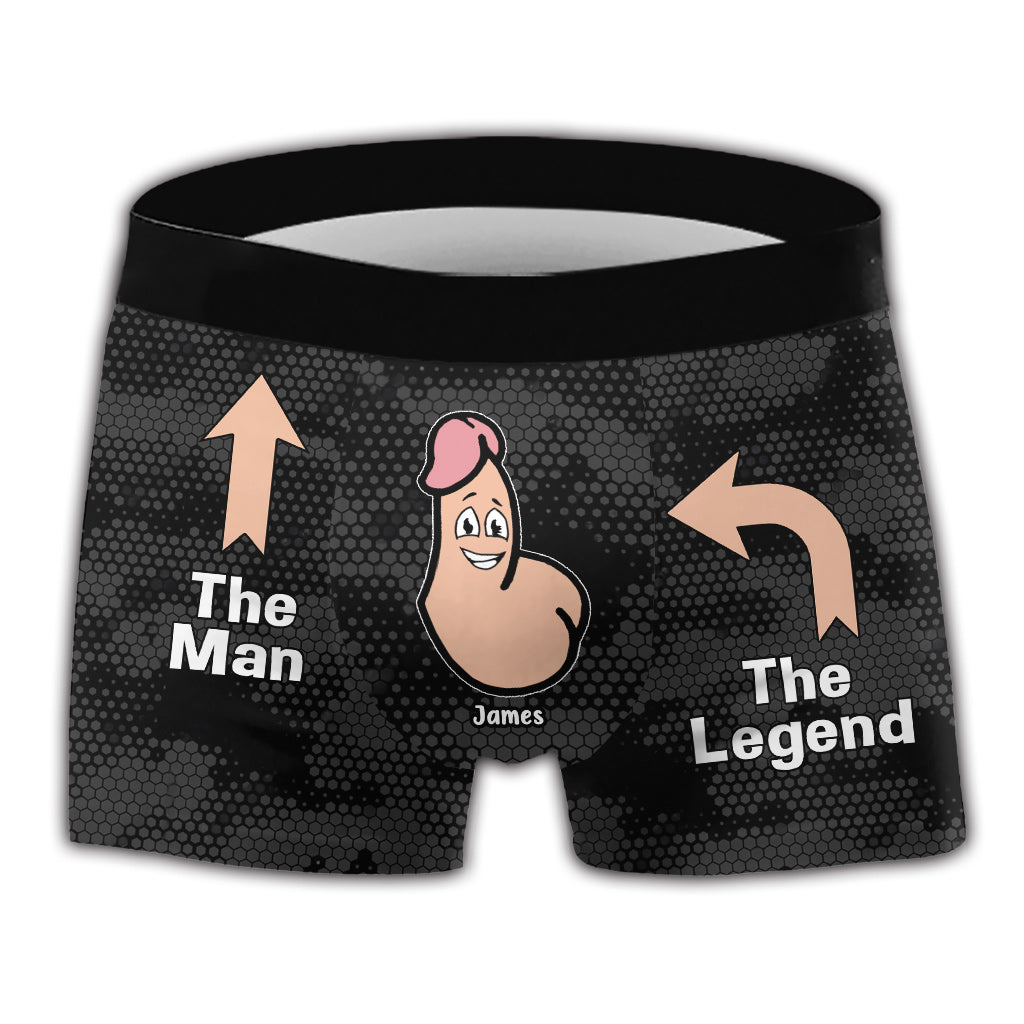The Man The Legend - Personalized Couple Men Boxer Briefs