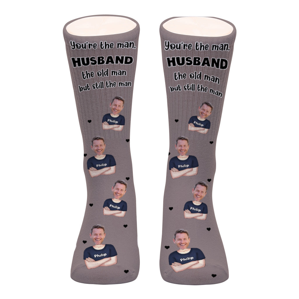 You're The Man - Gift for dad, grandpa, uncle, husband - Personalized Socks