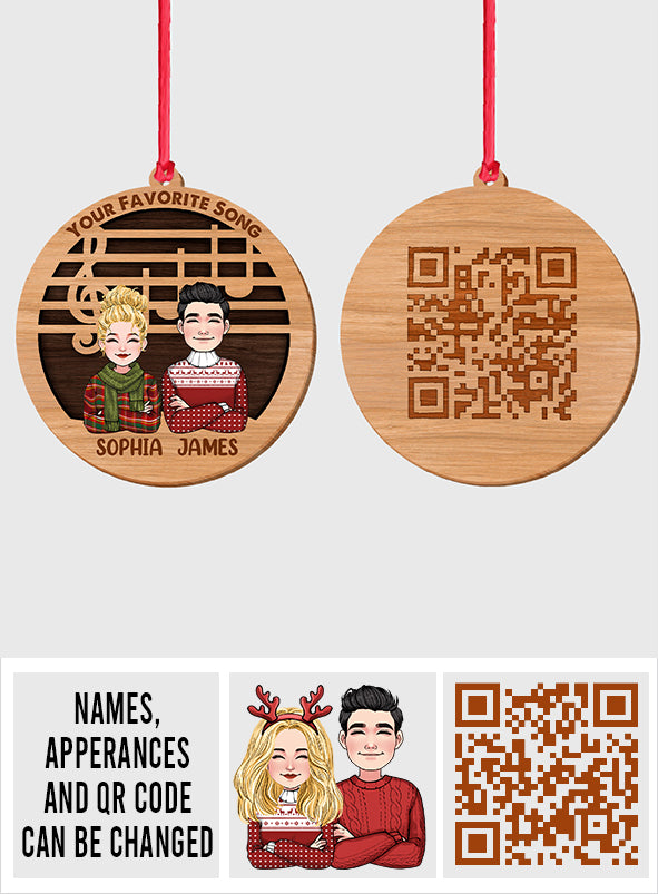 Our Favorite Song - Personalized Couple Ornament