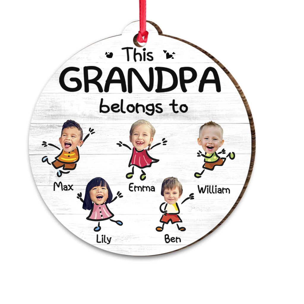 This Grandpa Belongs To - Personalized Grandpa Ornament