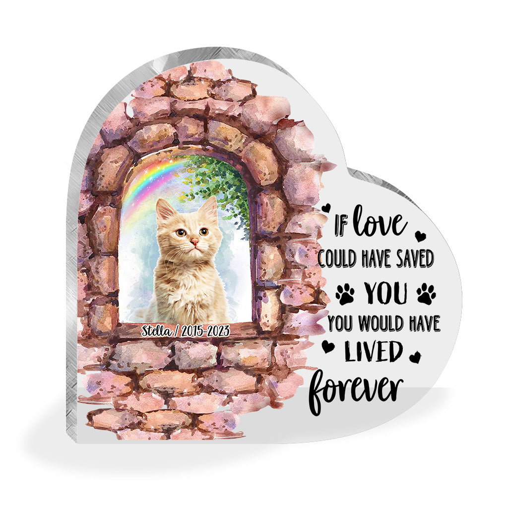 No Longer By My Side - Personalized Dog Custom Shaped Acrylic Plaque