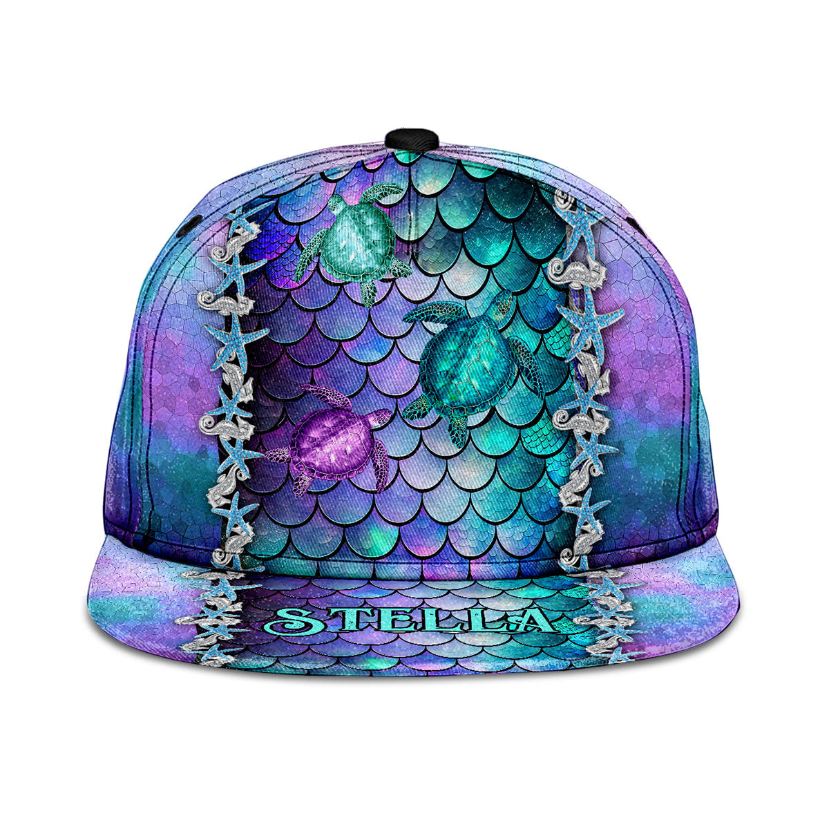 Legend Of The Blue Ocean - Personalized Turtle Snapback