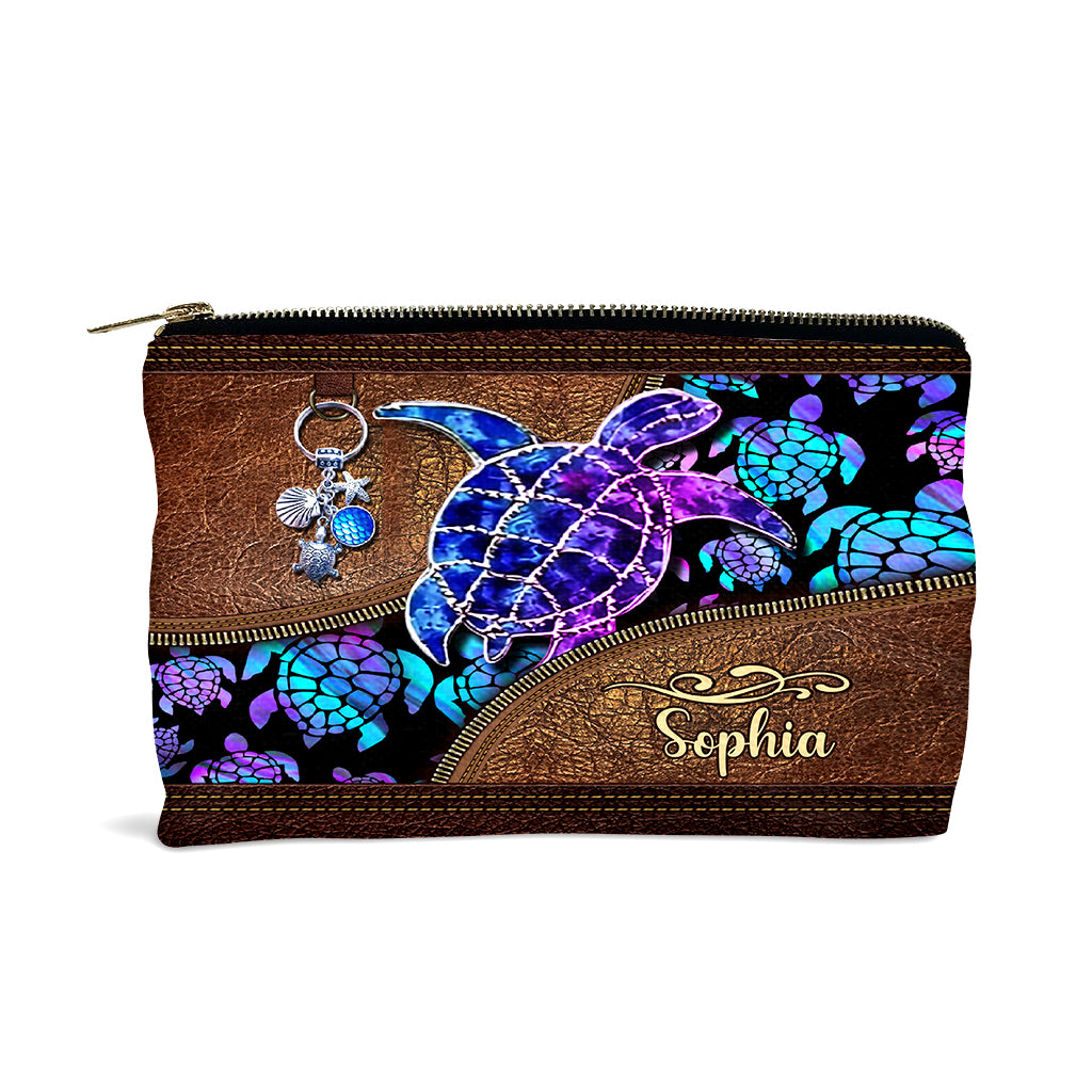 Salty Lil' Beach - Personalized Turtle Pouch