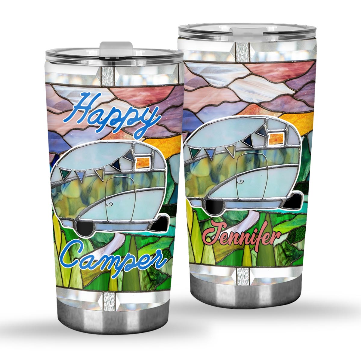 Happy Camper - Personalized Camping Tumbler