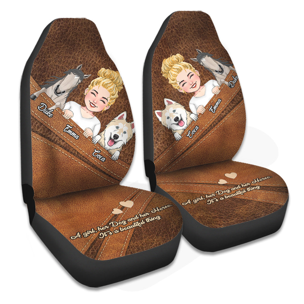 What A Beautiful Thing - Personalized Horse Seat Covers