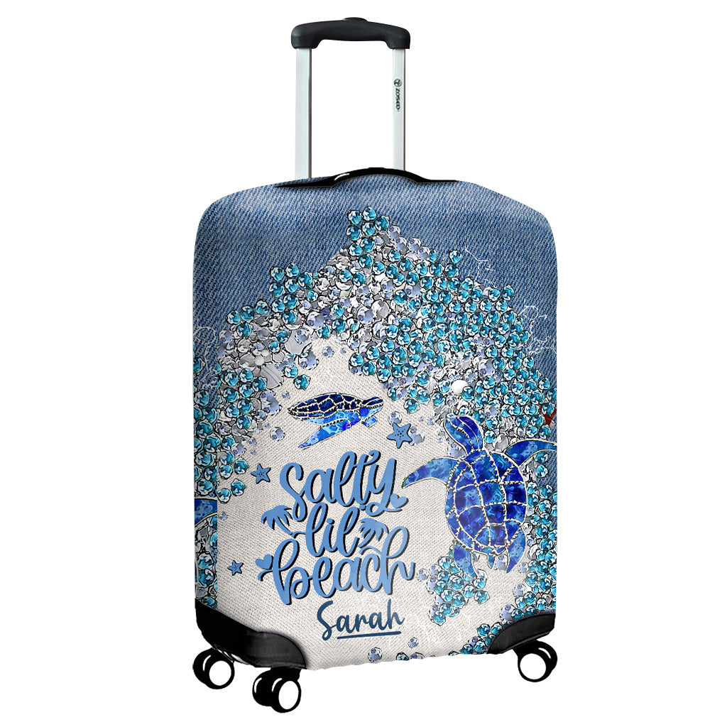 Turtle Bling - Personalized Turtle Luggage Cover