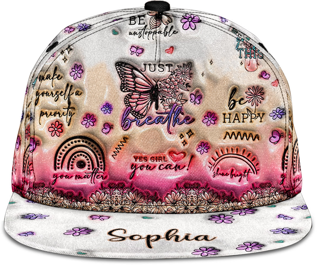 Positive Affirmations Butterfly - Personalized Butterfly Snapback