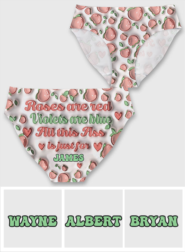 Roses Are Red Violets Are Blue - gift for wife, girlfriend - Personalized Women's Briefs