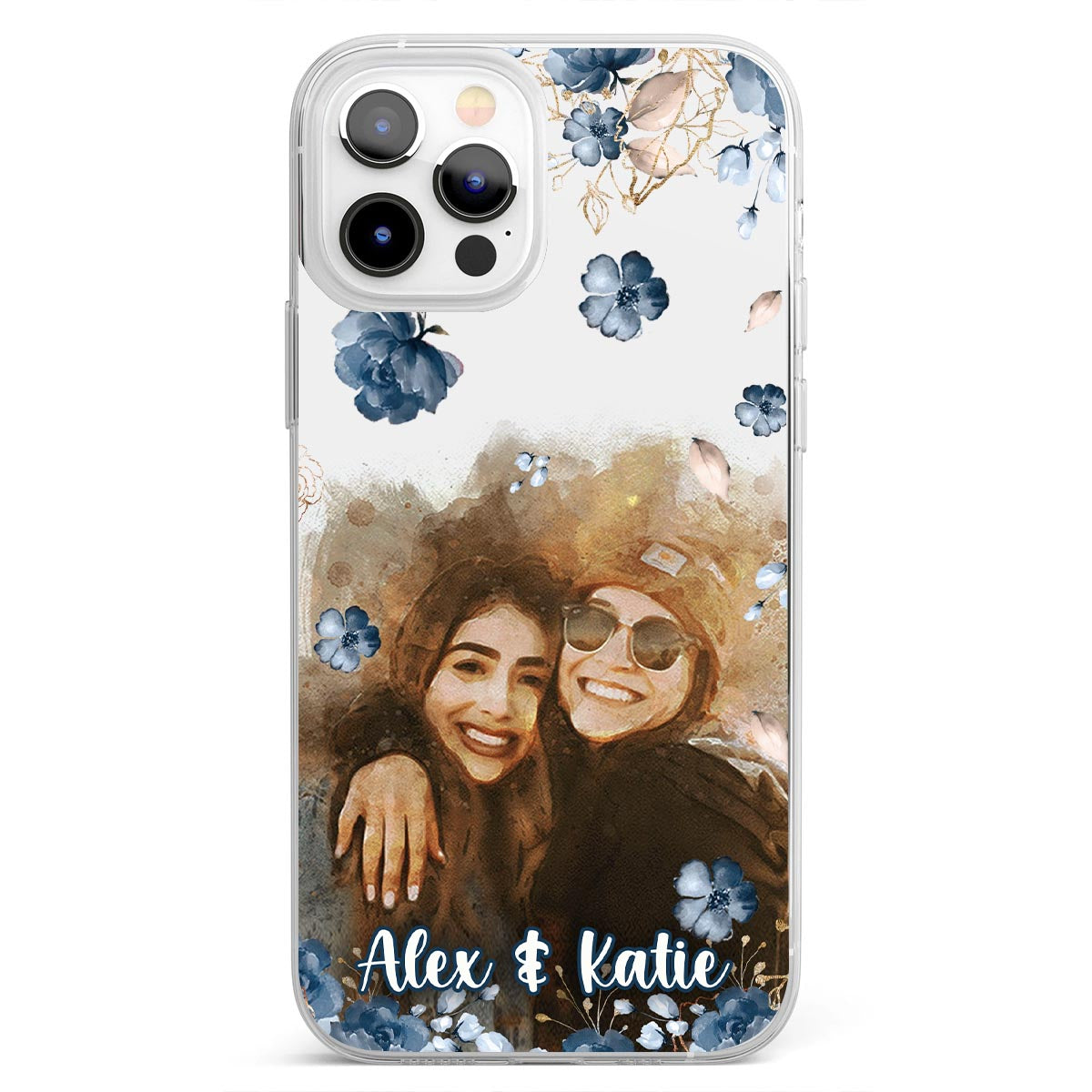 Bestie Matching Phone Case - Personalized Bestie Clear Phone Case