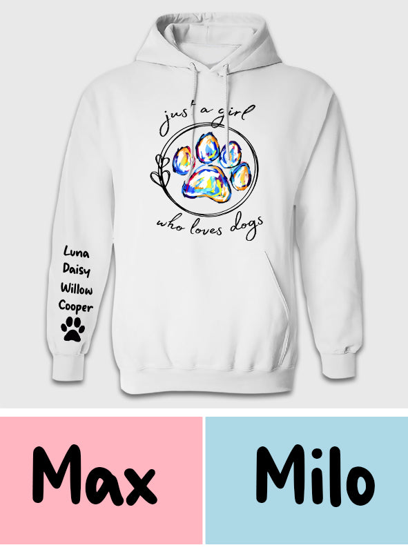 Just A Girl Who Loves Dog - Personalized Dog All Over Shirt