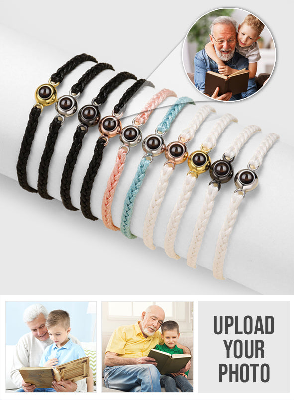 Love Grandpa - Gift for grandpa - Personalized Projection Bracelet