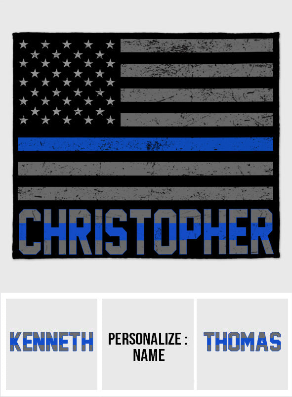 Police Officer - Personalized Police Officer Blanket