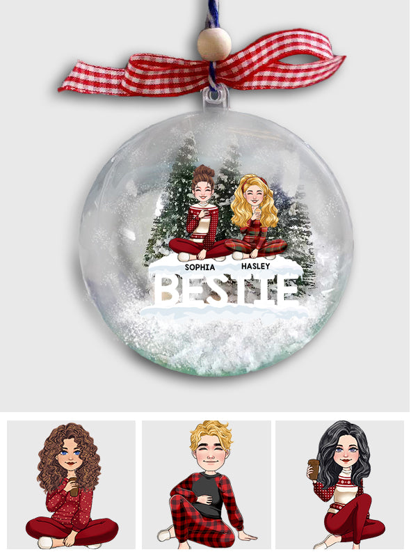 Bestie Forever - Gift for friend - Personalized Snow Globe Ornament