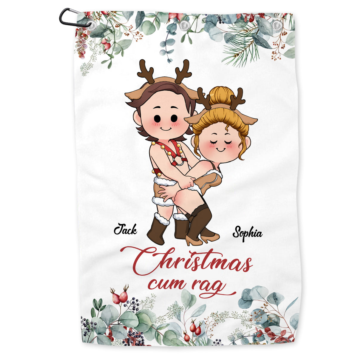 Christmas Rag - Personalized Couple Towel