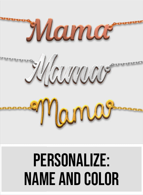 Mama Necklace - Personalized Step Mom Name Necklace