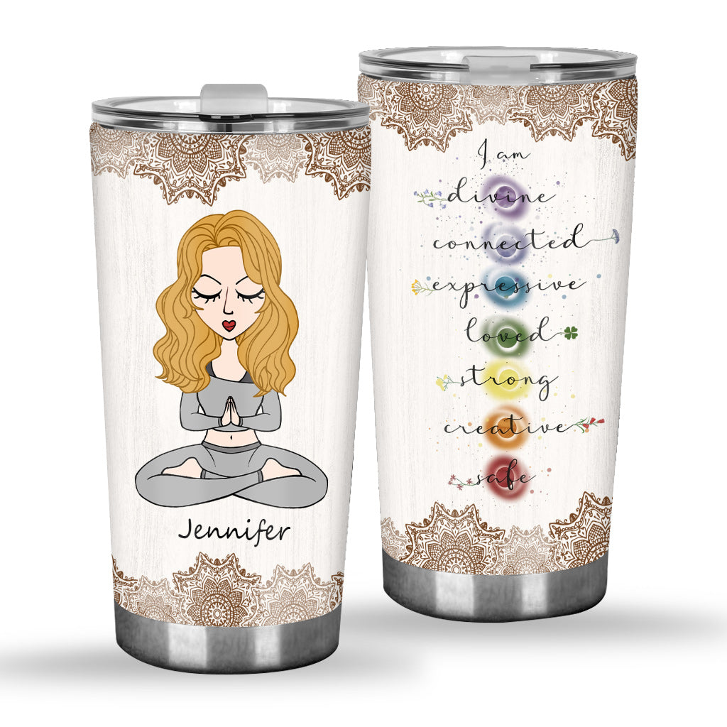 I Am Divine - Personalized Yoga Tumbler