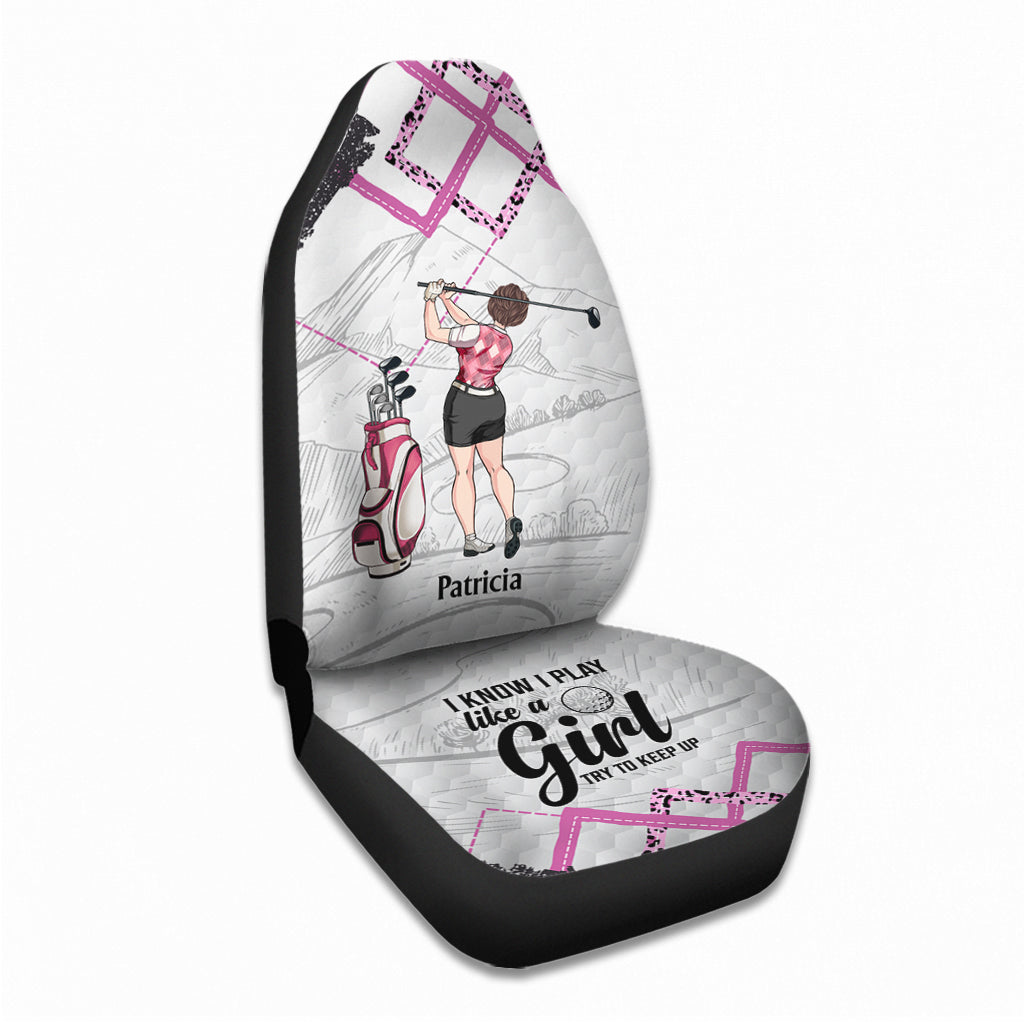 Golf Instruction - Golf gift for her, girlfriend, wife, daughter - Personalized Seat Covers