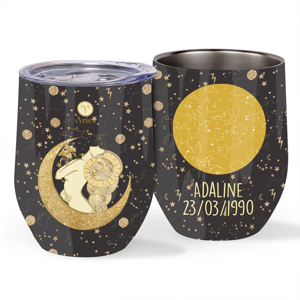 Zodiac Sign - Personalized Horoscope Wine Tumbler