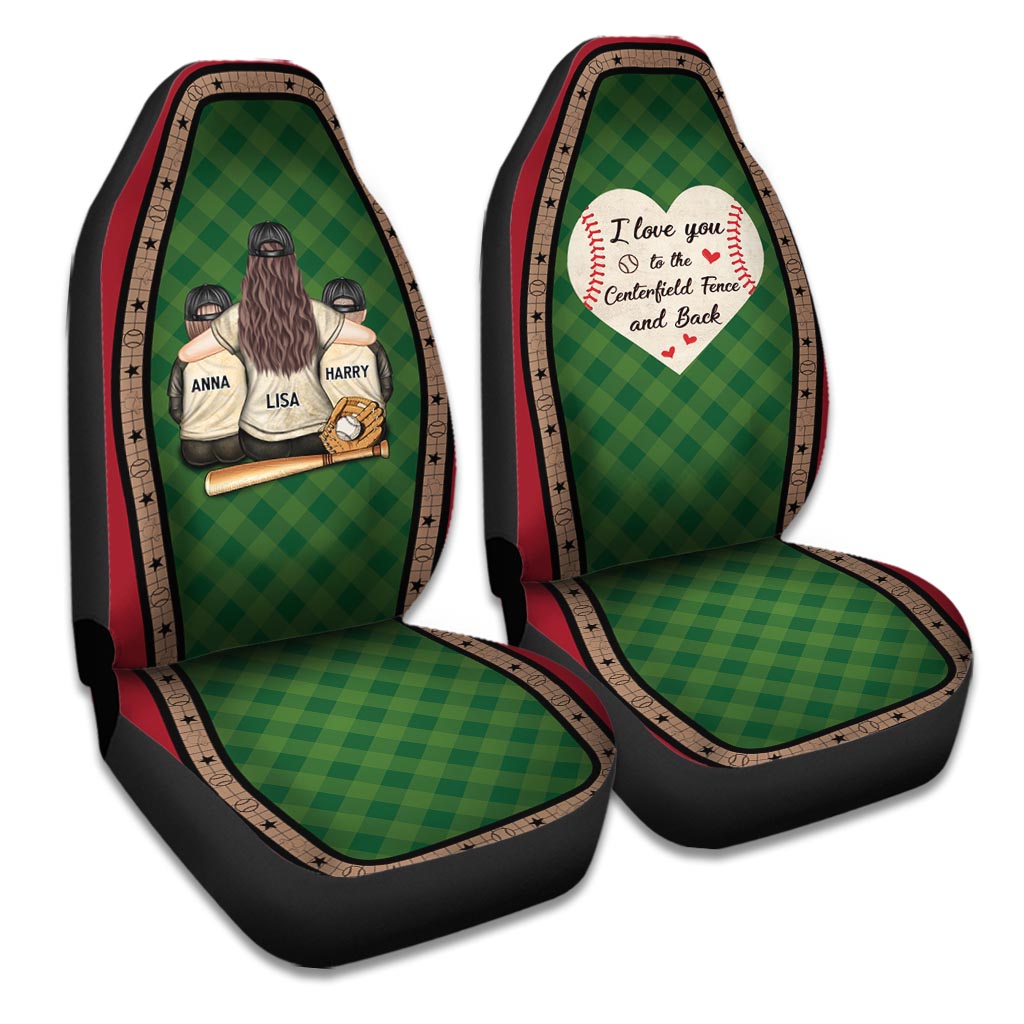 My Heart Is On That Field - Personalized Baseball Seat Covers