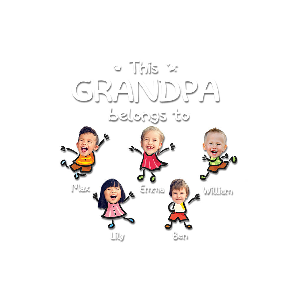 This Grandpa Belongs To - Personalized Grandpa Decal Full