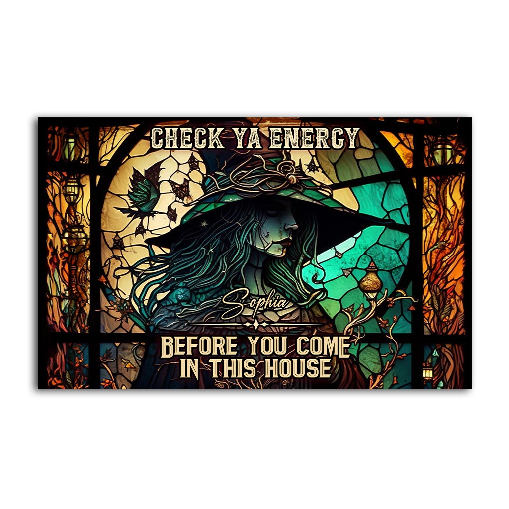Check Ya Energy - Personalized Witch Rug