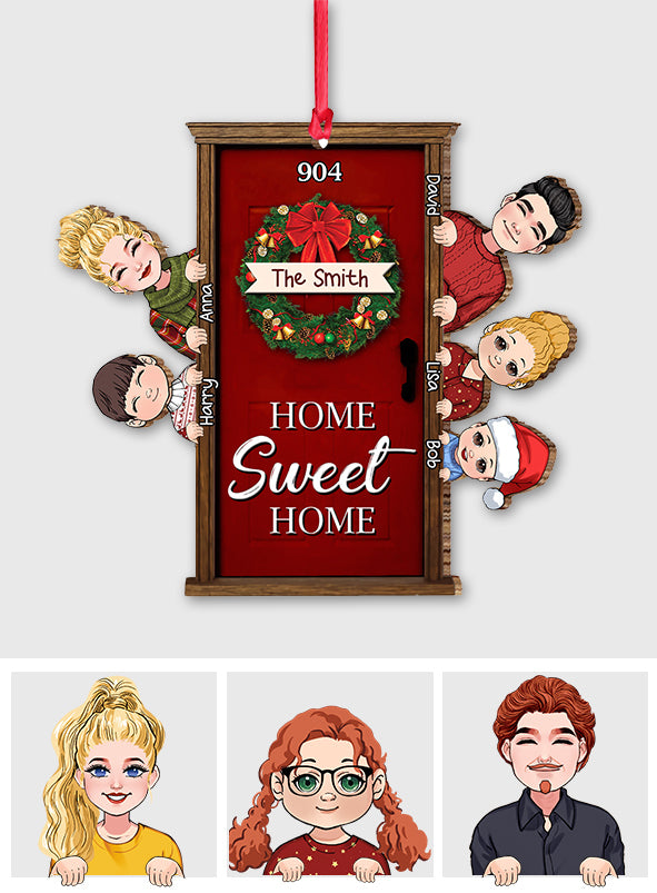 Home Sweet Home - Personalized Family Ornament