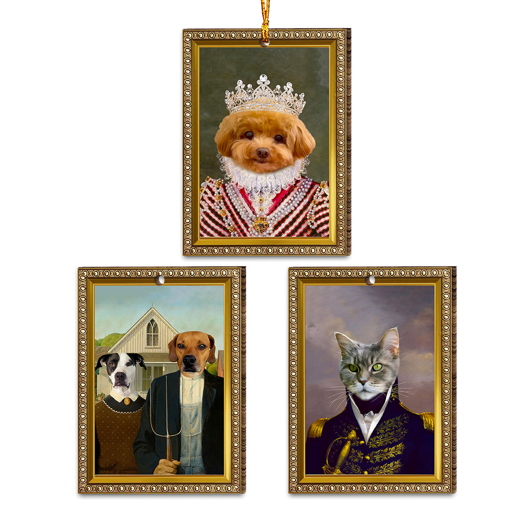 Custom Royal Portrait Renaissance Style - Personalized Dog Ornament