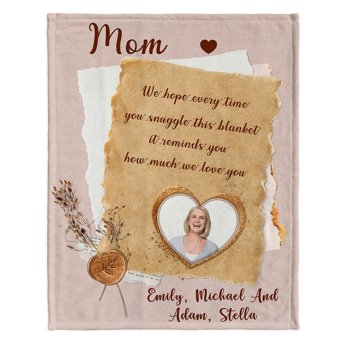 Grandma Mama - Gift for grandma, mom, dad, grandpa, aunt, uncle, sister, brother, husband, wife, friend - Personalized Blanket