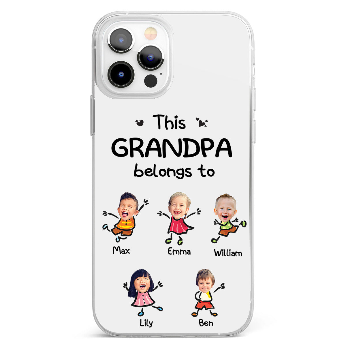 This Grandpa Belongs To - Personalized Grandpa Clear Phone Case