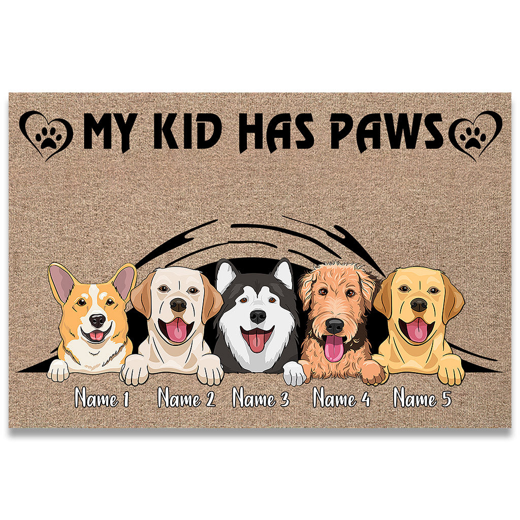 My Kids Have Paws - Personalized Dog Doormat