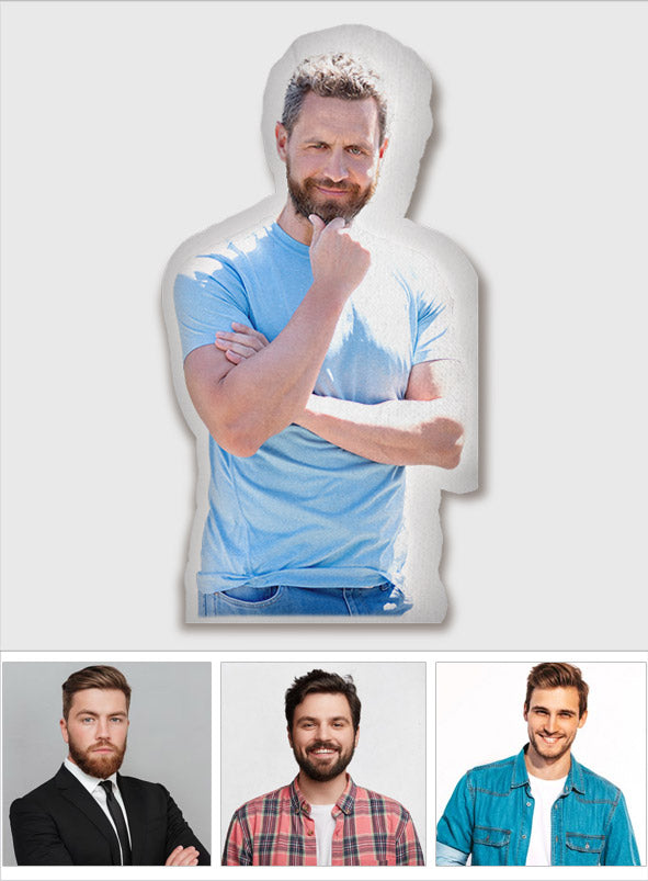 Custom Photo Humanoid - Personalized Uncle Shaped Pillow