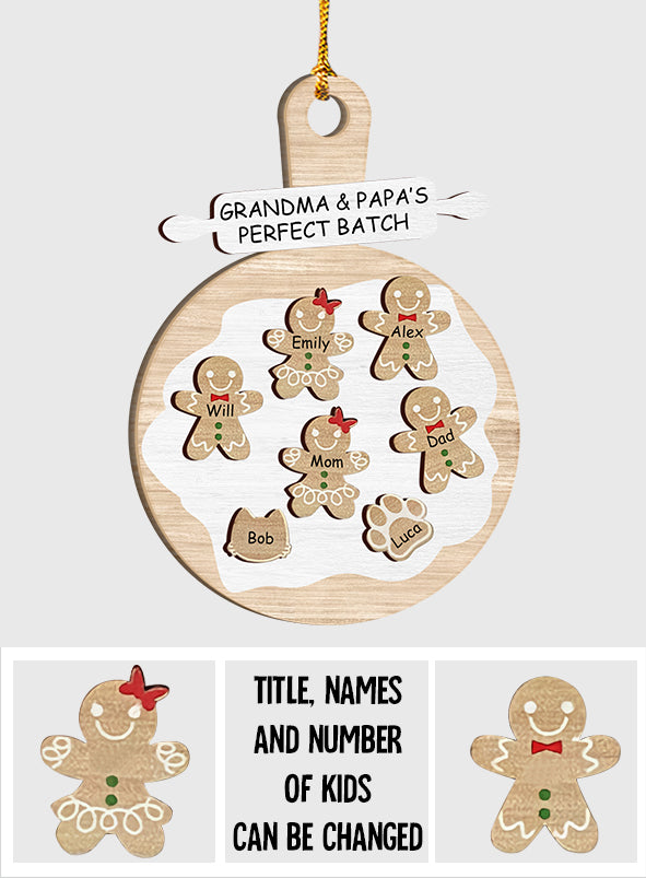 Perfect Batch - Gift for grandpa - Personalized 2 Layered Piece Ornament