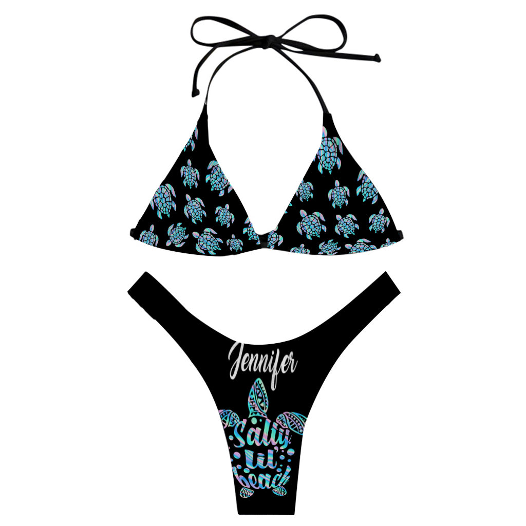 Beach Please - Personalized Sea Lover Triangle Bikini Swimsuit