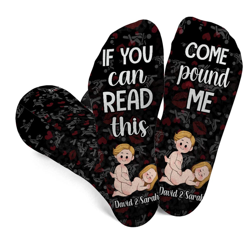 If You Can Read This - Personalized Couple Socks