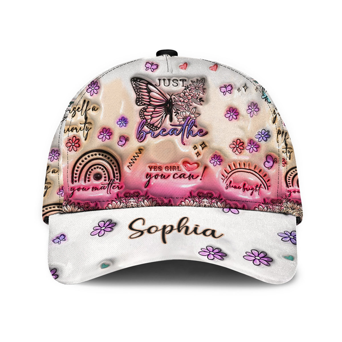Positive Affirmations Butterfly - Personalized Butterfly Classic Cap