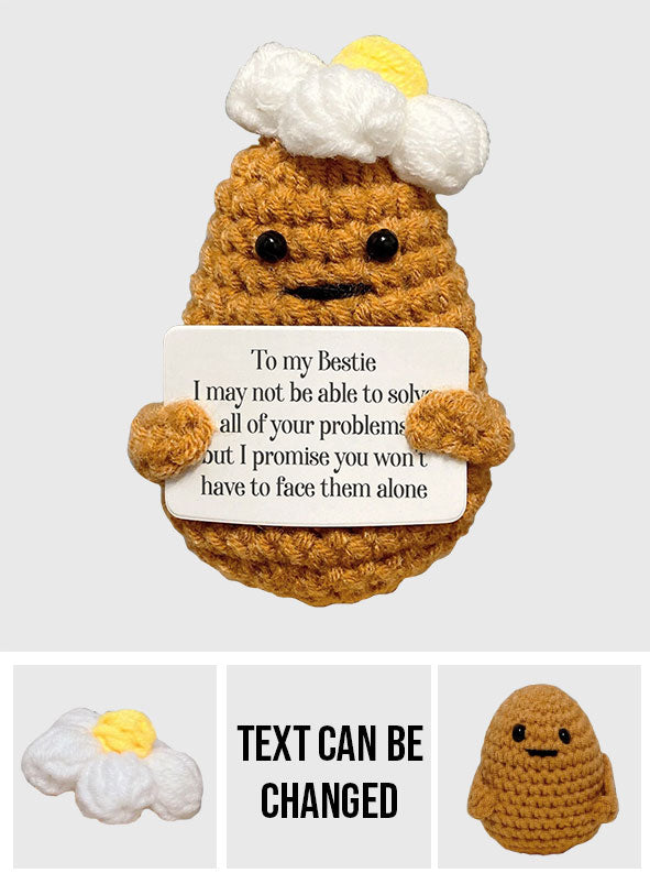 Positive Potato - Gift for friend - Personalized Hand Knitted Figurine