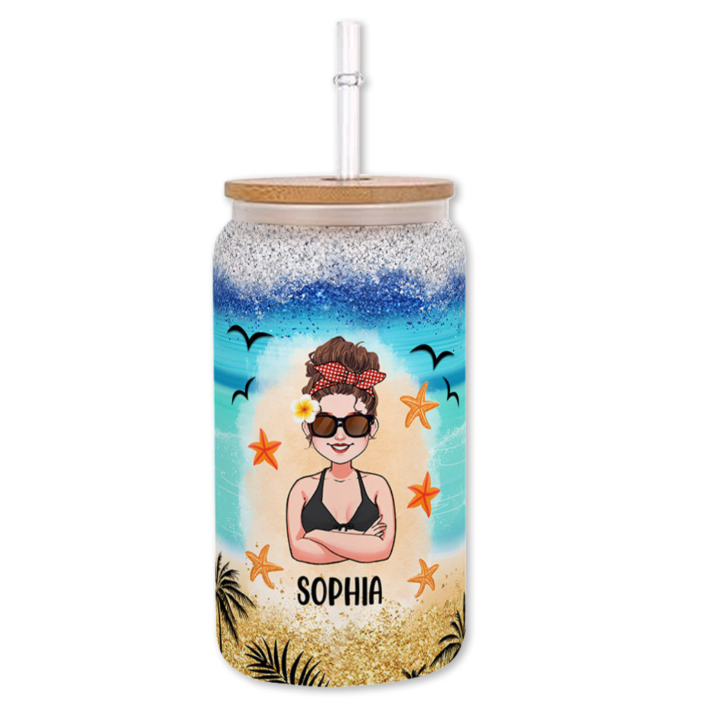Life Is Better At The Beach - Personalized Sea Lover Can Glass
