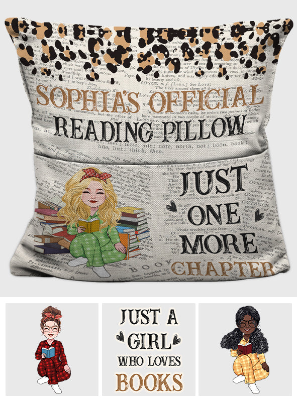Just One More Chapter - Personalized Book Pocket Pillow