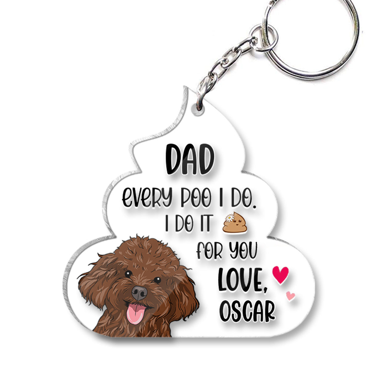 Every Poo I Do For You - Dog gift for dog lover - Personalized Keychain