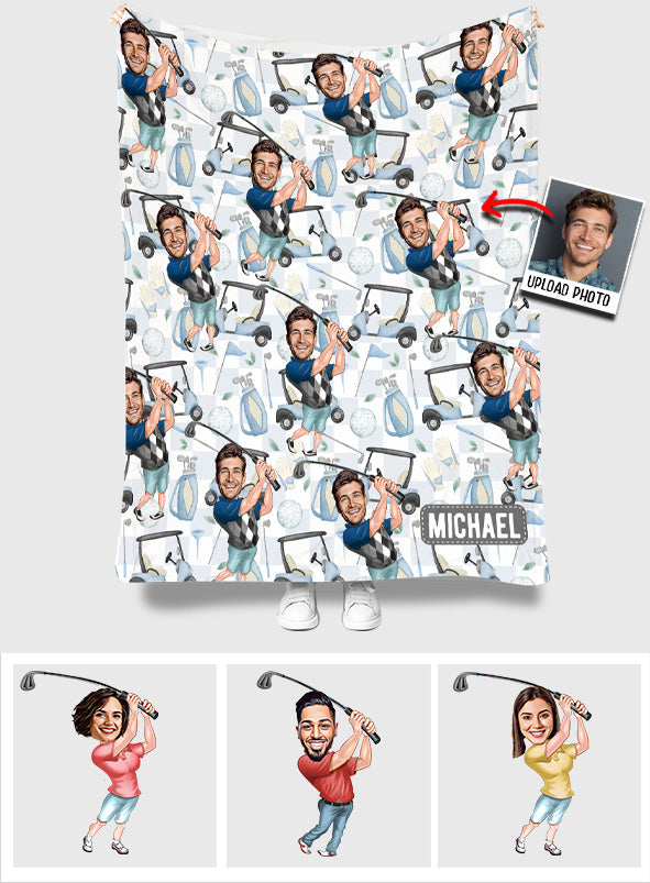 Gift For Golf Dad, Uncle, Husband... - Personalized Golf Blanket