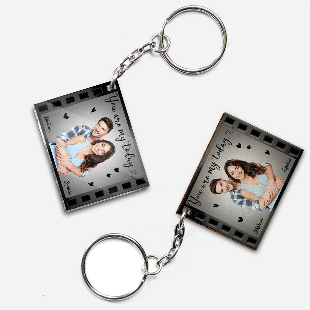 You Are My Today And All Of My Tomorrows - Personalized Couple Keychain