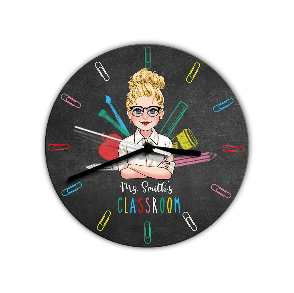 Teacher's Classroom - Personalized Teacher Wall Clock