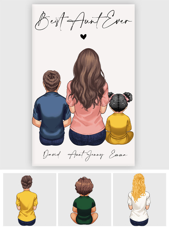 Best Aunt Ever - Personalized Aunt Canvas And Poster