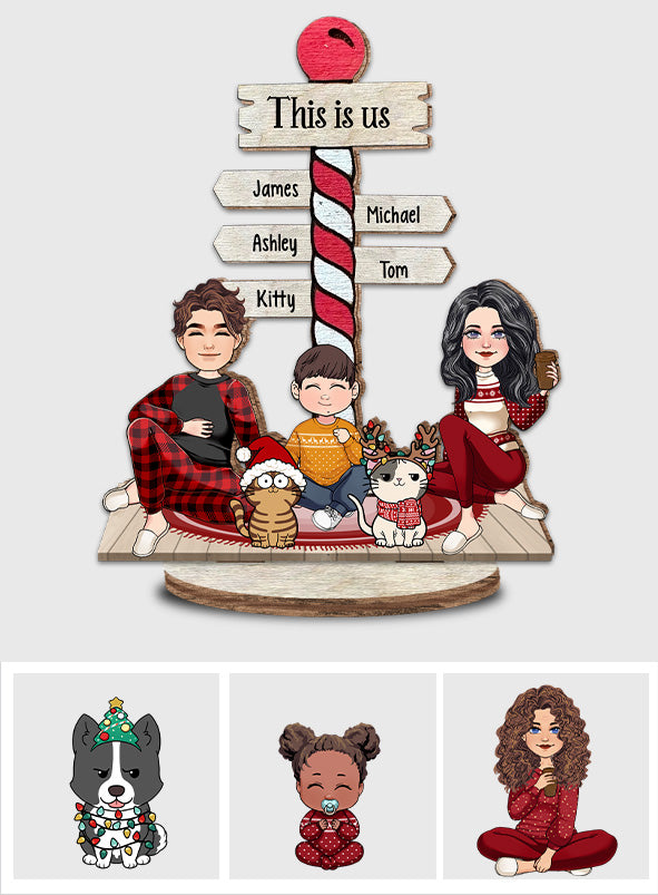 This Is Us - Personalized Family Freestanding Wood Plaque