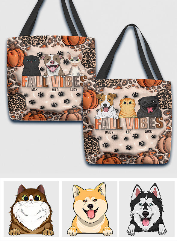 Fall Vibes - Gift for dog lovers - Personalized Tote Bag