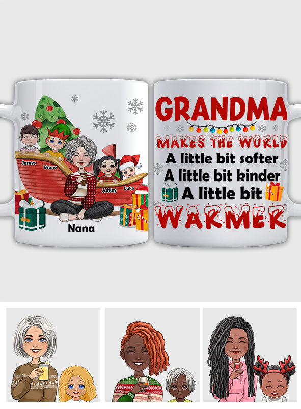 Grandma Make The World Warmer - Personalized Grandma Mug