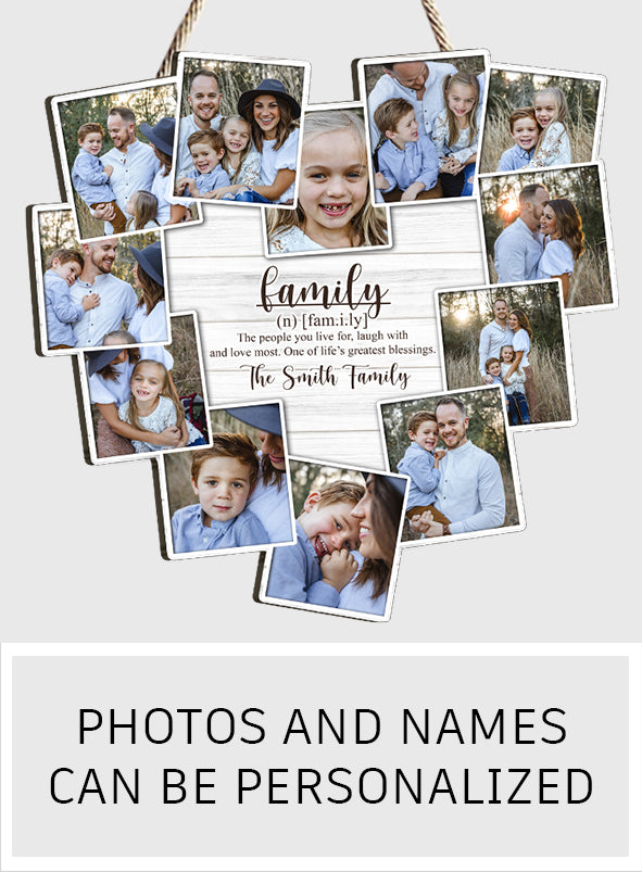Family The People You Live For - Personalized Family Custom Shaped Wood Sign