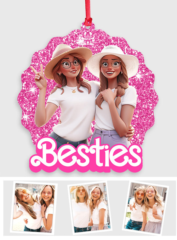 Pink Besties - Gift for friend - Personalized Ornament